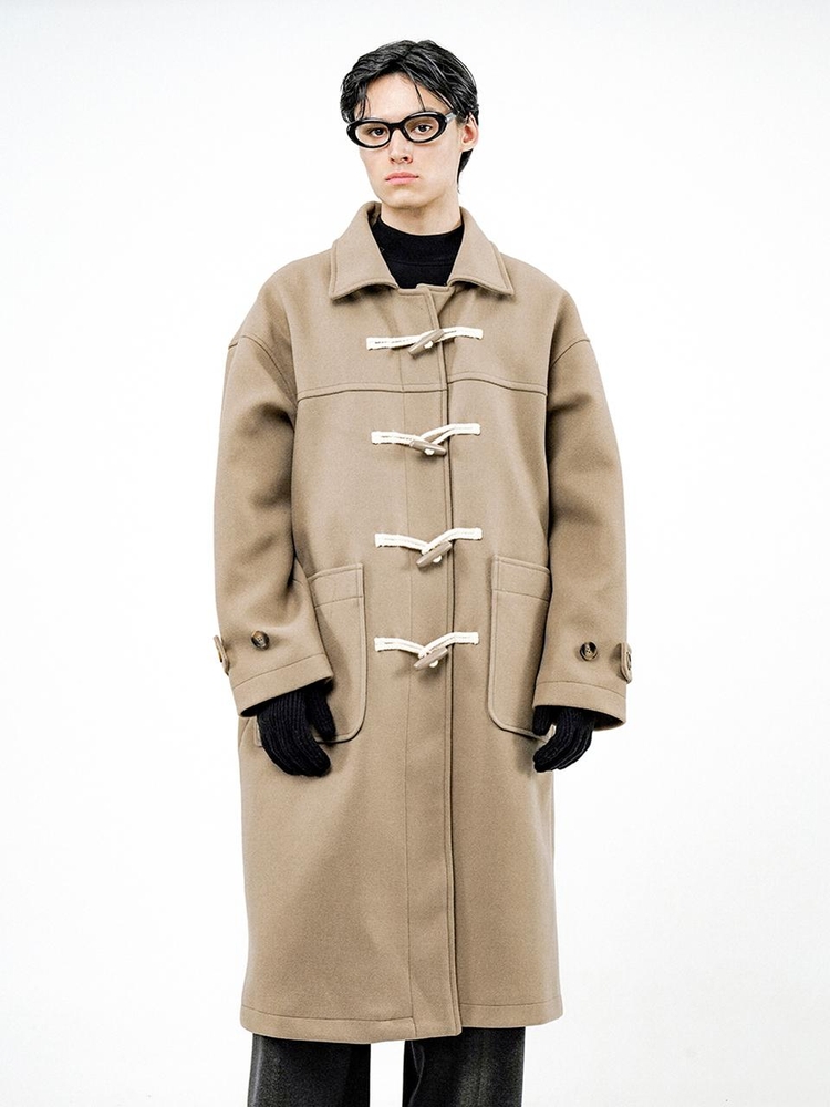 Oversized Snap Duffel Coat - Beige /W244OT01BE-M