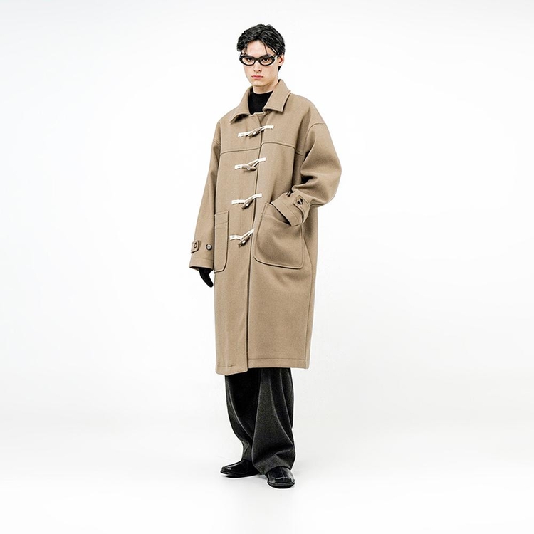 Oversized Snap Duffel Coat - Beige /W244OT01BE-M