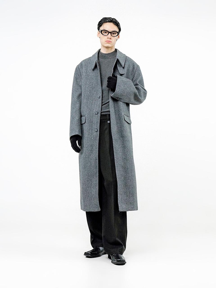 Classic Wool Mac Coat - Charcoal /W244OT07CH-M