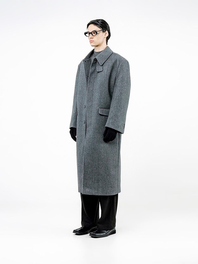 Classic Wool Mac Coat - Charcoal /W244OT07CH-M