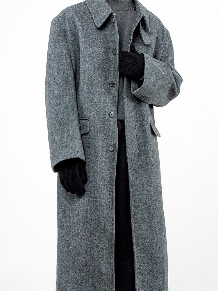 Classic Wool Mac Coat - Charcoal /W244OT07CH-M