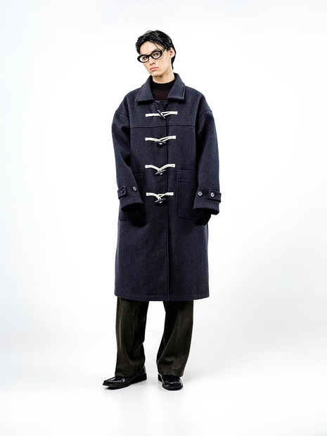 Oversized Snap Duffel Coat - Navy /W244OT01NY-M