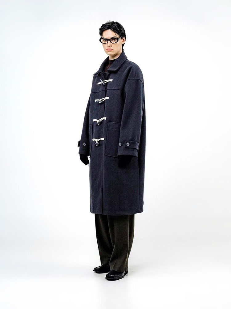 Oversized Snap Duffel Coat - Navy /W244OT01NY-M