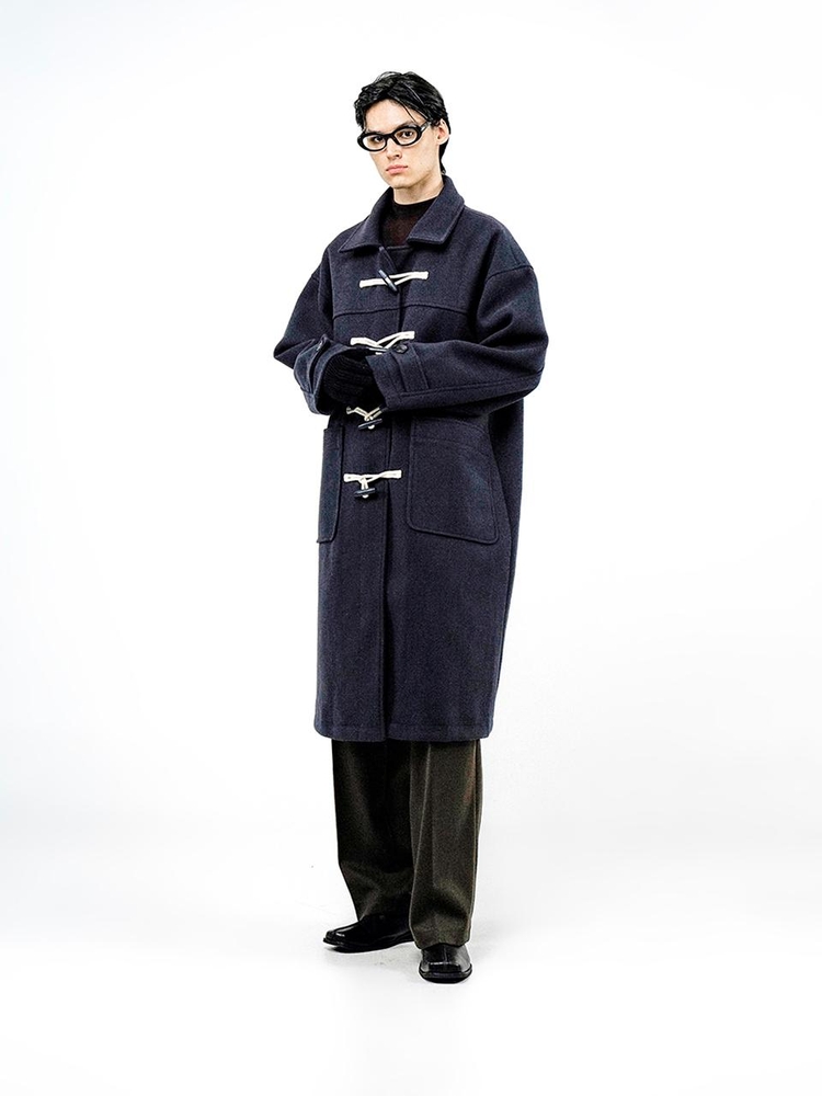 Oversized Snap Duffel Coat - Navy /W244OT01NY-M