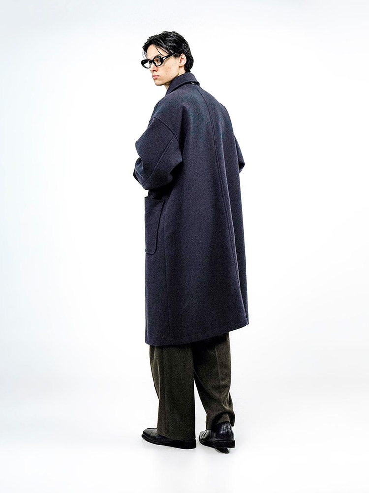 Oversized Snap Duffel Coat - Navy /W244OT01NY-M