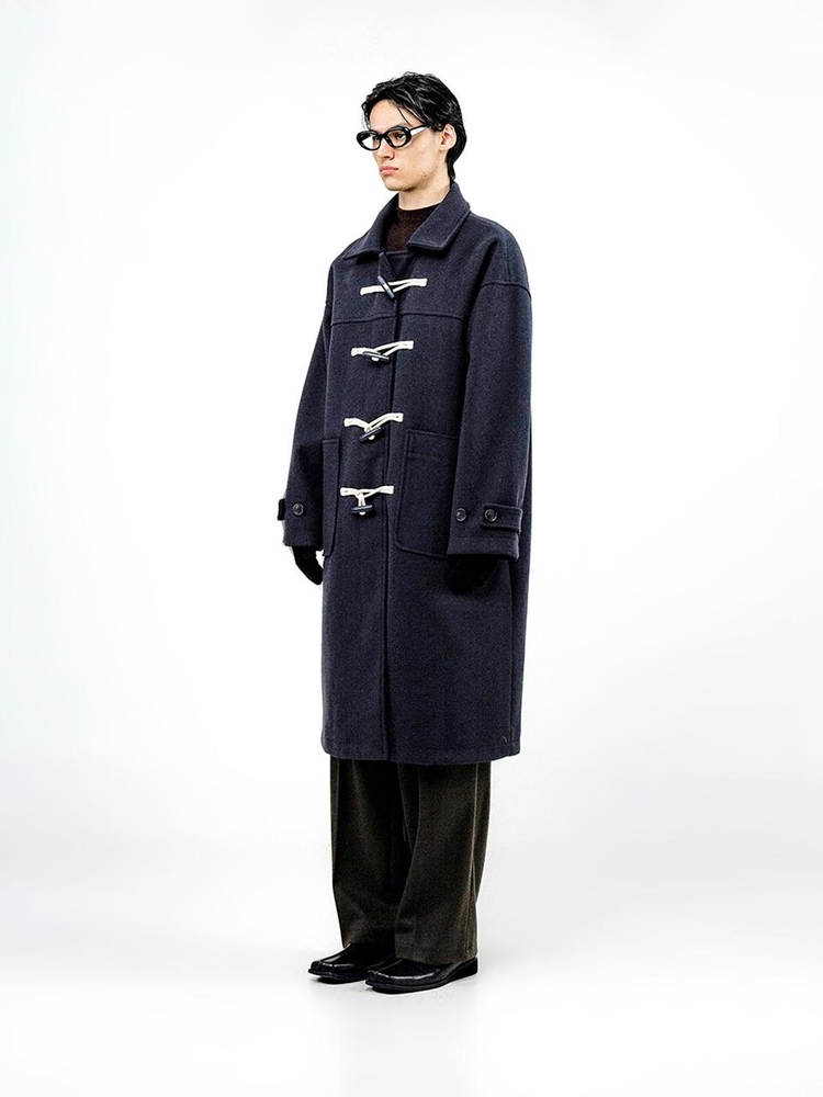 Oversized Snap Duffel Coat - Navy /W244OT01NY-M