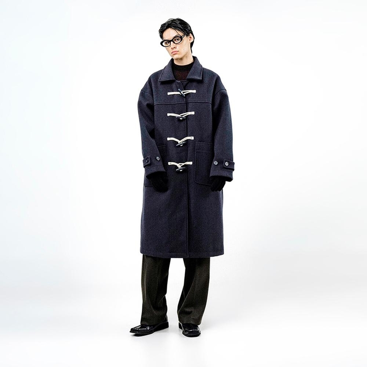 Oversized Snap Duffel Coat - Navy /W244OT01NY-M