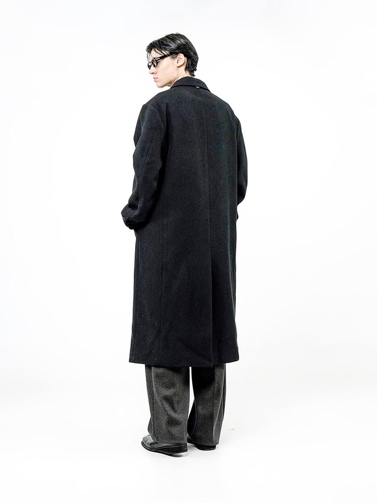 Oversized Wool double coat - Black /W244OT02BK-M