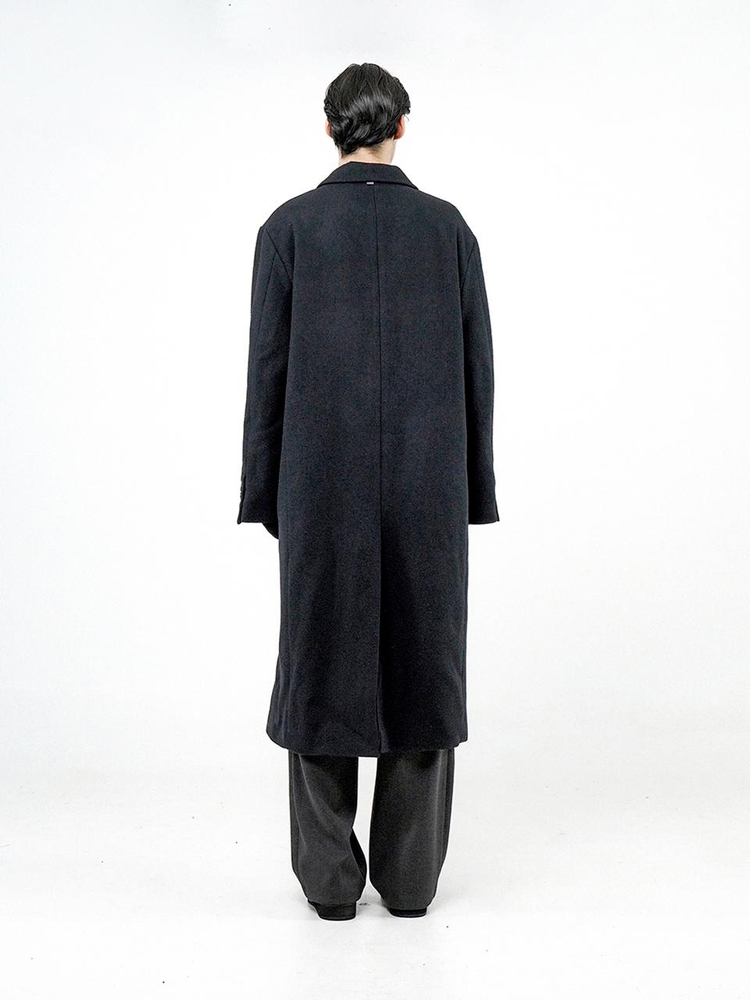 Oversized Wool double coat - Black /W244OT02BK-M