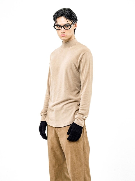 Fleece Wool Half Turtleneck - Beige /M244TP03BE