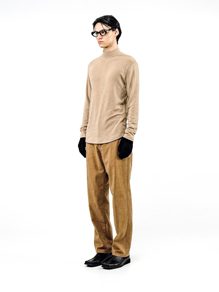 Fleece Wool Half Turtleneck - Beige /M244TP03BE