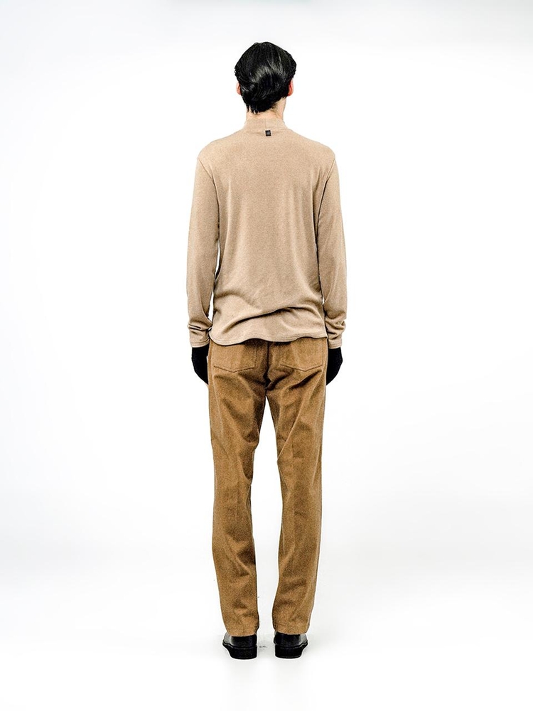 Fleece Wool Half Turtleneck - Beige /M244TP03BE