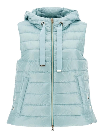 에르노 SS25 light blue quilted nylon gilet with hood PI002007D 12017Z AZZURRO NUVOLATO