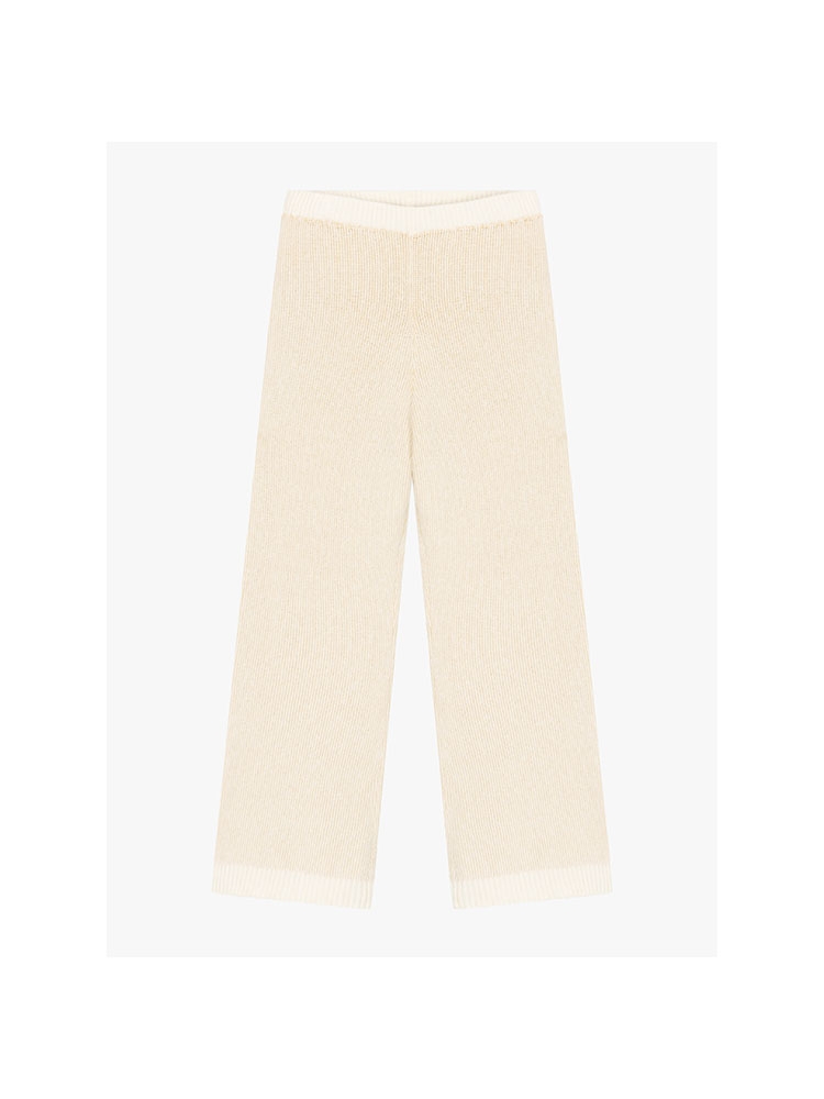  Soft Texture Knit Pants - Cream