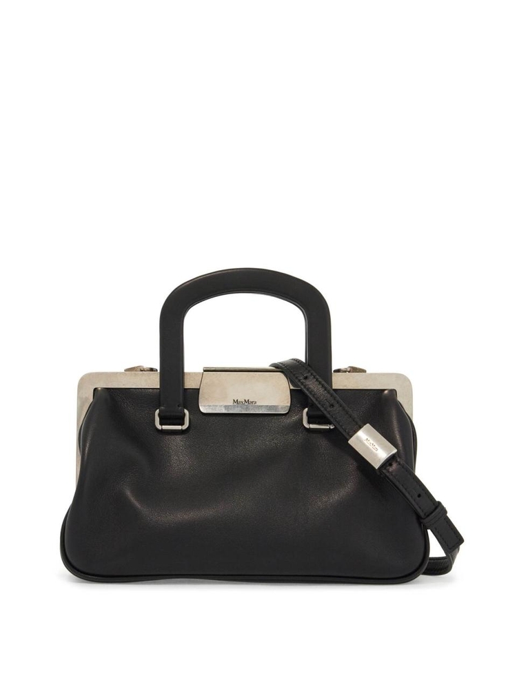 막스마라 FW24 small leather handbag MAXMARACLASPS NERO