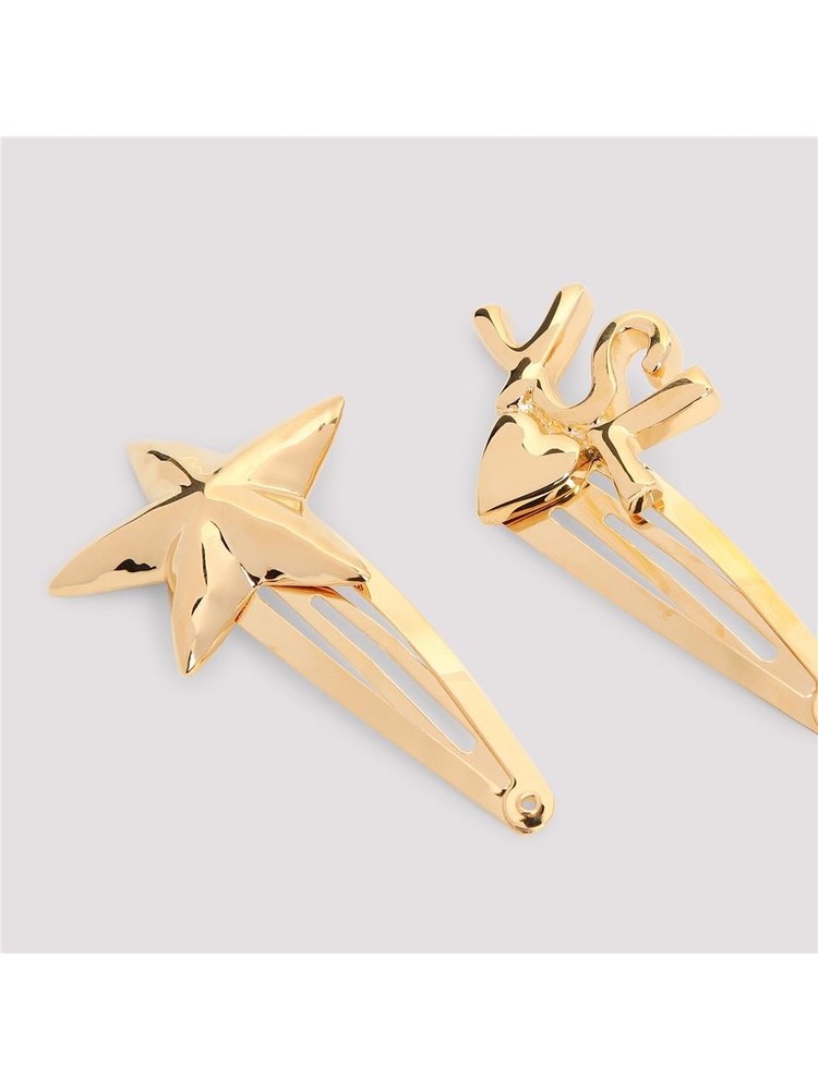 생로랑 SS25 Saint Laurent Set Hair Clip 823457.Y1500 Metallic