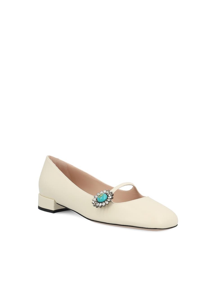 발렌티노 가라바니 SS25 Valentino Garavani Flat shoes 6W2S0LL7DHS9TK IVORY/CRYSTAL/TURCHESE