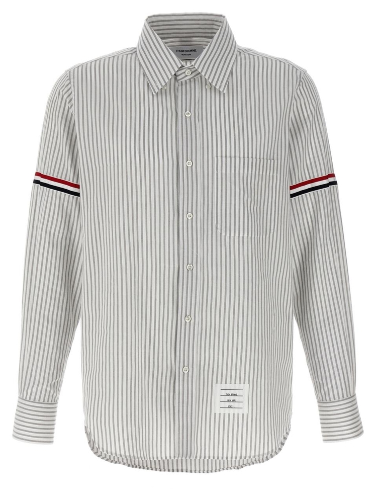 톰 브라운 SS25 Striped shirt MWL301OF0810035 Gray