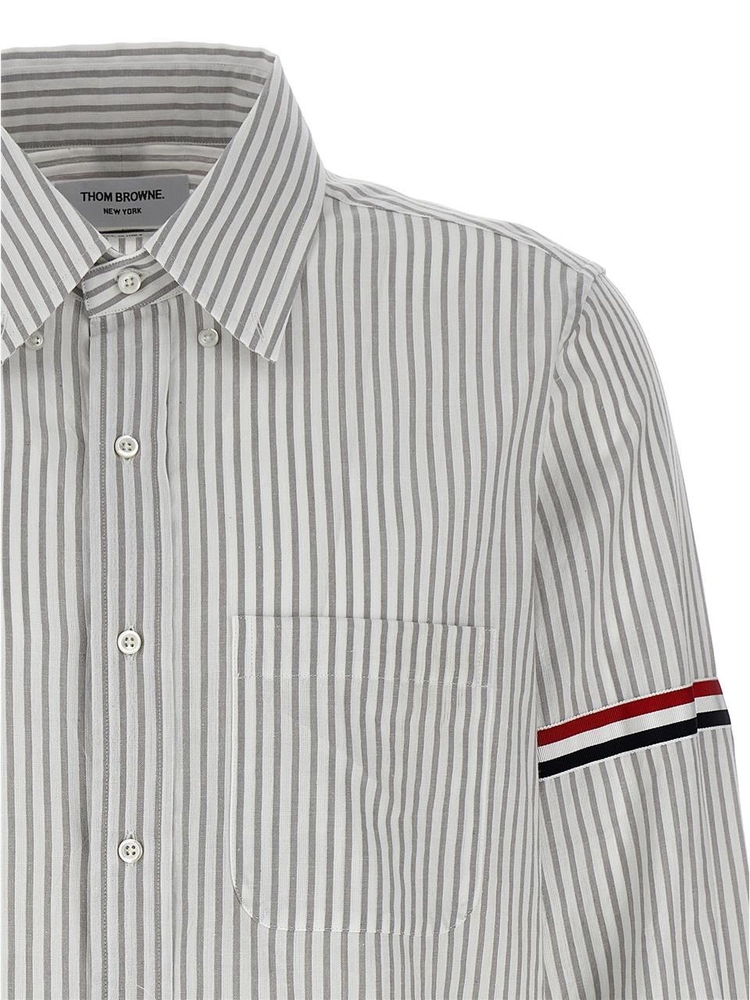 톰 브라운 SS25 Striped shirt MWL301OF0810035 Gray