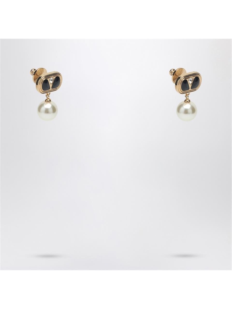 발렌티노 가라바니 SS25 Valentino Garavani Oval earrings with Swarovski pearl 6W2J0X91NBS Metal