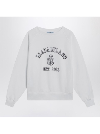 프라다 SS25 Prada White sweatshirt with logo 134716OOO16V5 White