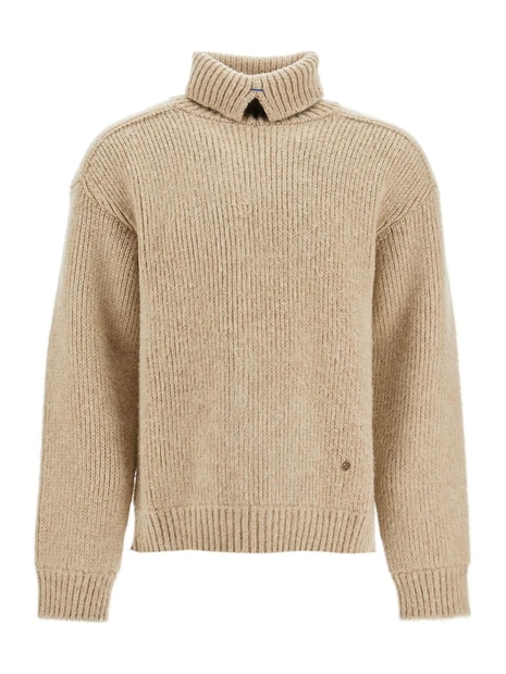 버버리 FW24 high-neck wool and cashmere pullover sweater 8098656 LINDEN