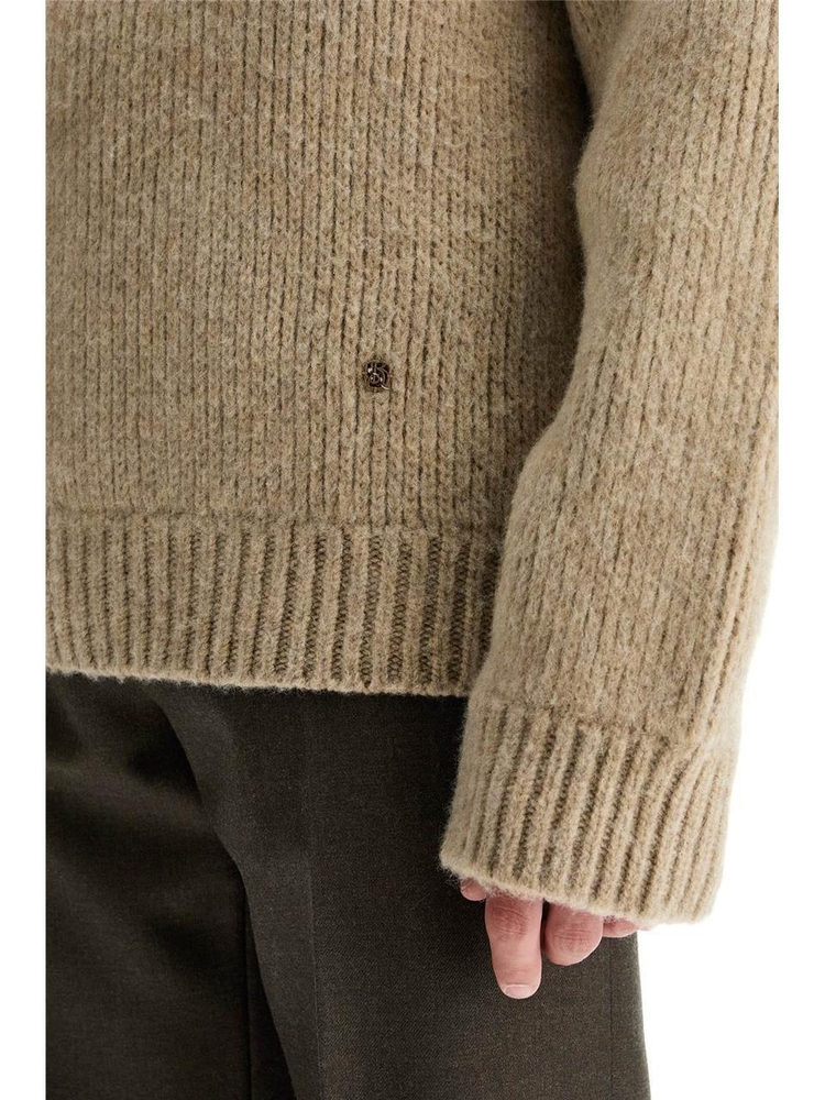 버버리 FW24 high-neck wool and cashmere pullover sweater 8098656 LINDEN