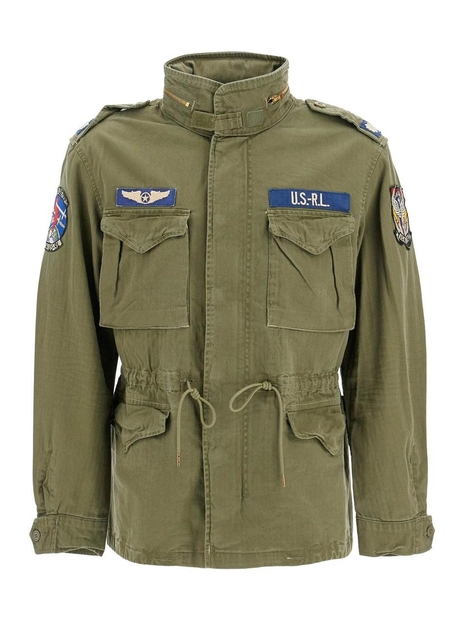 폴로 랄프로렌 FW24 spigata military jacket 710722923003 OLIVE MOUNTAIN W/ PATCHES