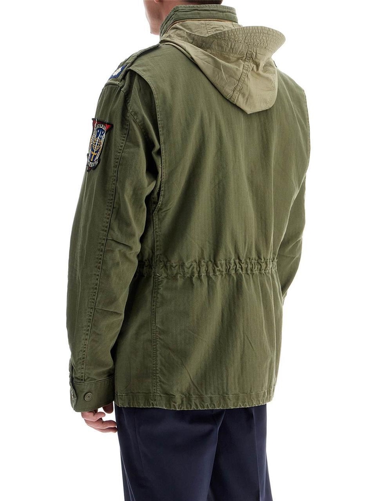 폴로 랄프로렌 FW24 spigata military jacket 710722923003 OLIVE MOUNTAIN W/ PATCHES