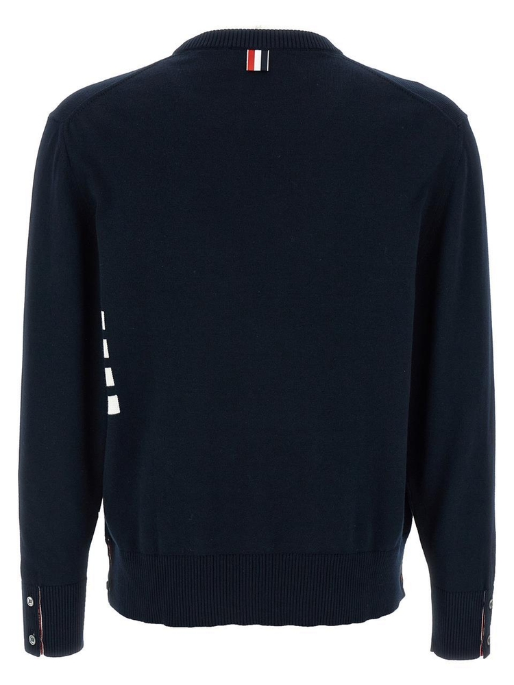 톰 브라운 SS25 4 Bar sweater MKA543AY3043415 Blue