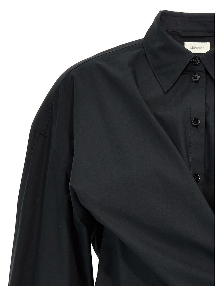 르메르 SS25 Straight Collar Twisted shirt SH1141LF588BK995 Black  