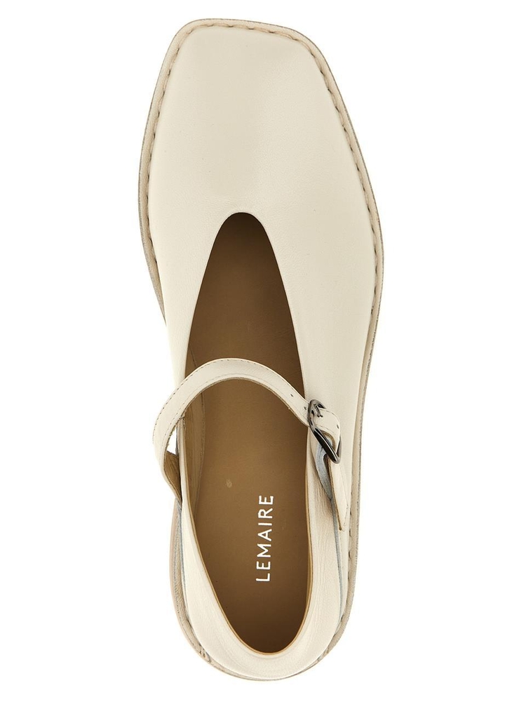 르메르 SS25 Square toe ballet flats FO0015LL0023WH000 White