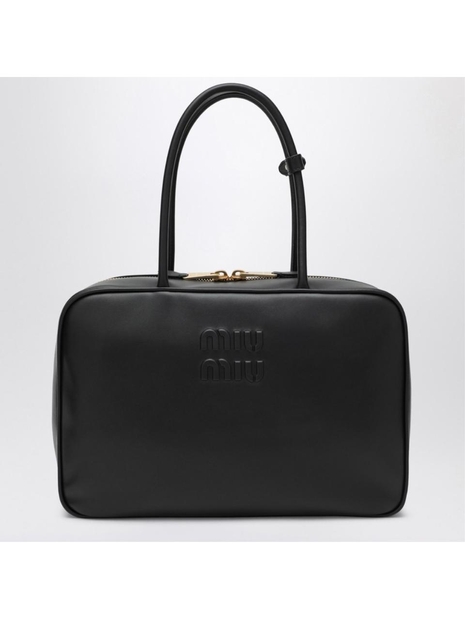 미우미우 FW24 Miu Miu Beau black leather bag 5BB117MON2CRW Black