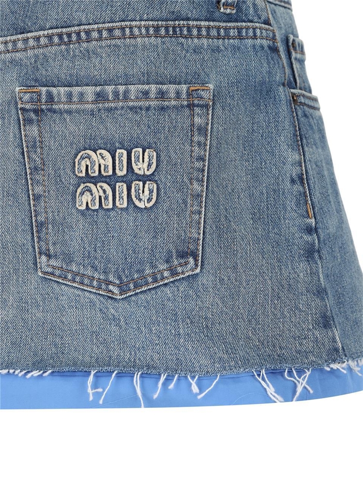 미우미우 SS25 Miu Miu Skirts Clear Blue GWD33716T1F0013 Clear Blue