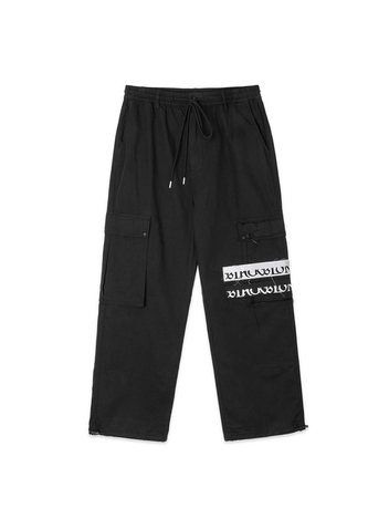 BBD Street Patch Graffiti Logo Cargo Pants (Black)