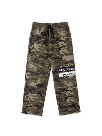 BBD Street Patch Graffiti Logo Cargo Pants (Camo Khaki)