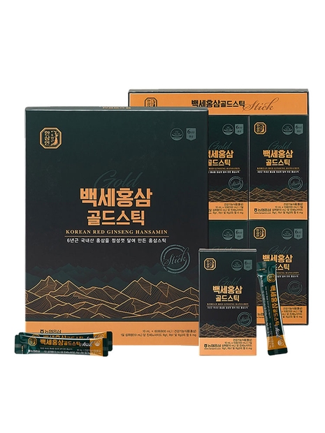 [한삼인] 백세홍삼 골드스틱 10mL×60포