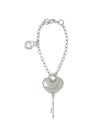 투아모 Heart key chain bag charm 하트 열쇠 체인 참장식_SILVER 실버