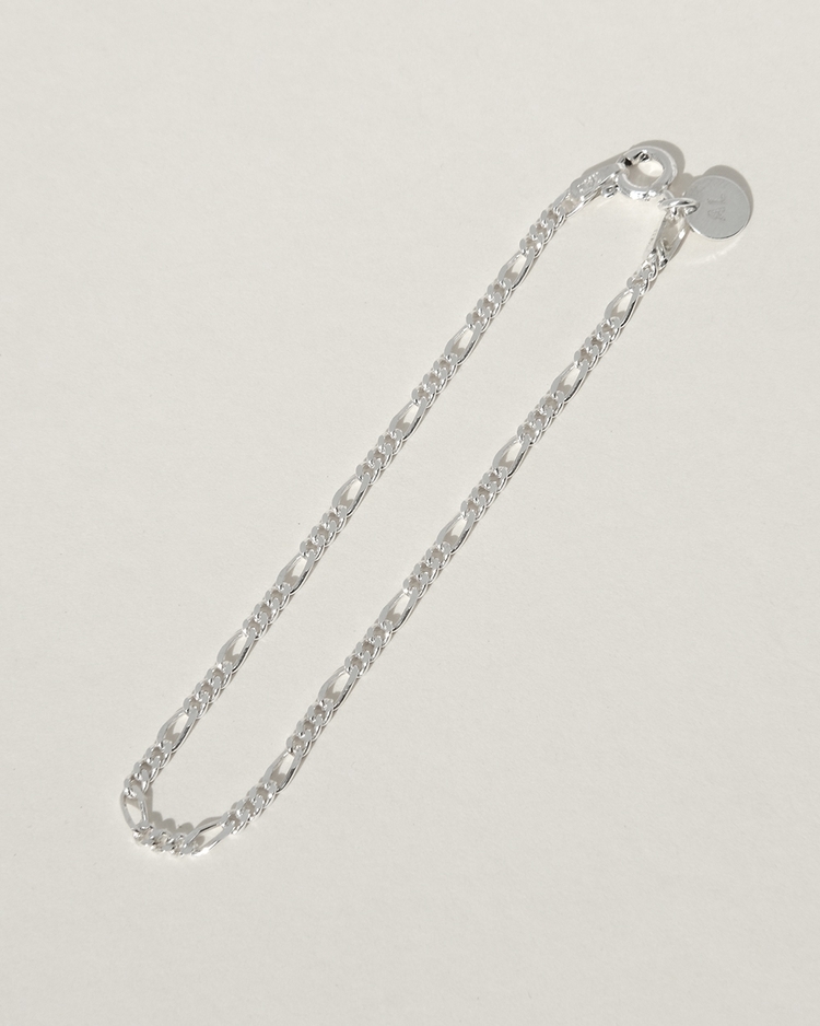 Figaro Chain Bracelet (silver925)(2color)