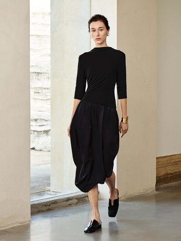 YY_Asymmetrical knitted dress