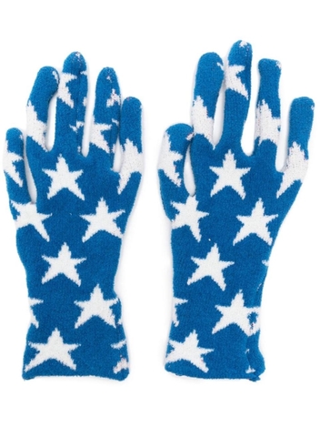 이알엘 FW23 UNISEX STARS GLOVES KNIT ERL07K057 Blue