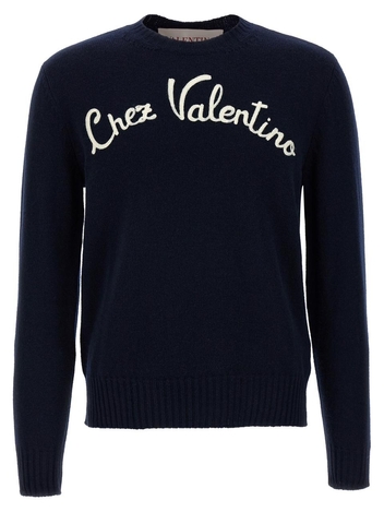 발렌티노 가라바니 SS25 Valentino Garavani Chez Valentino sweater V3KC33LAR8D51 Blue