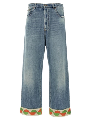 발렌티노 가라바니 SS25 Valentino Garavani jacquard jeans V3DE06GAS6558 Blue