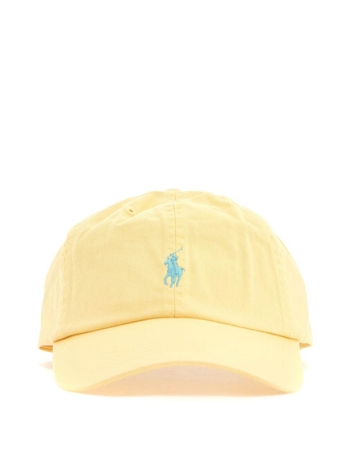 폴로 랄프로렌 SS25 curved brim cotton hat yellow with embroidered logo 211912843001 CORN YELLOW