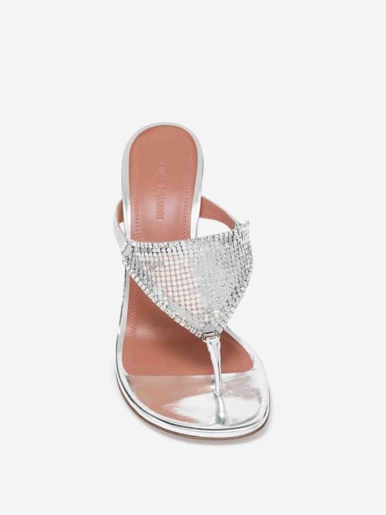 [해외배송] 24FW 아미나 무아디 드레스 슈즈 CAMERONSLIPPER95MIR Silver MESH TRIM