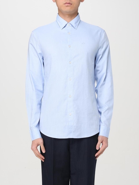 아르마니 익스체인지 SS25 Armani Exchange Mens Shirt 8NZCGBZ8ANZ 0536 Light Blue