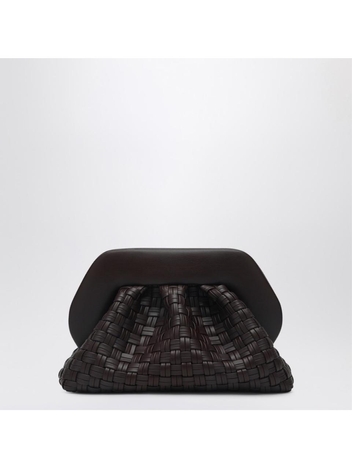 더모아레 SS25 THEMOIRe Brown clutch in woven eco-leather TMSR25TMW109PL Brown