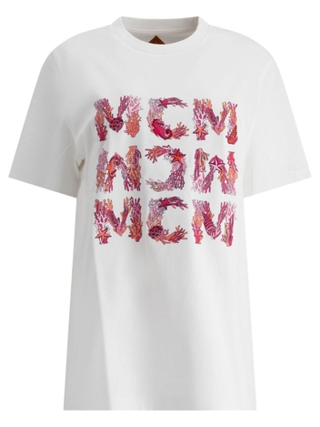 엠씨엠 SS25 T-shirts MHTFSMM16WHITE White