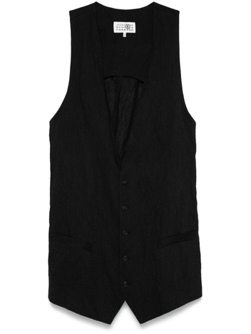 MM6 메종 마르지엘라 SS25 GILET S52FB0093M35253 Black