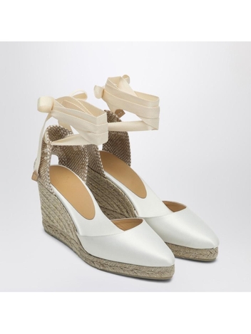 까스따네르 SS25 Castaner Joyce white espadrilles in satin 025644SI White